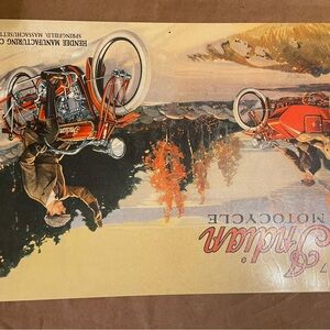 Vintage Indian Motorcycle Poster